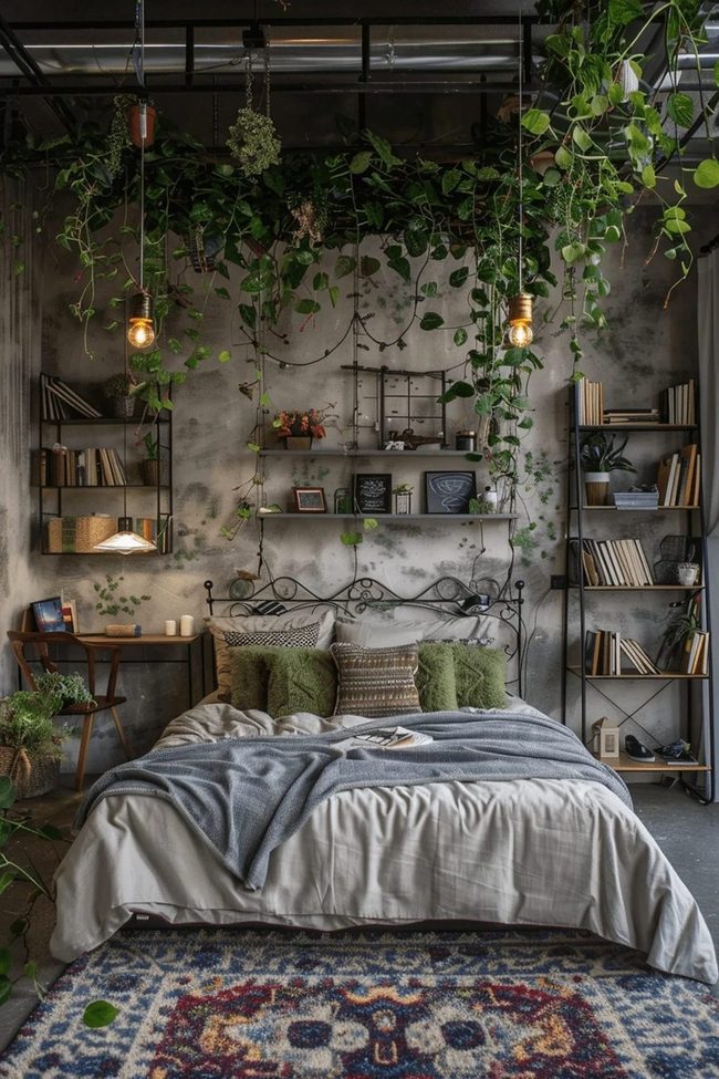 Green Cascades Over Shelves