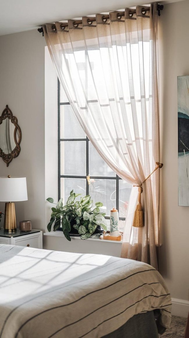 Clean White Window Drapes