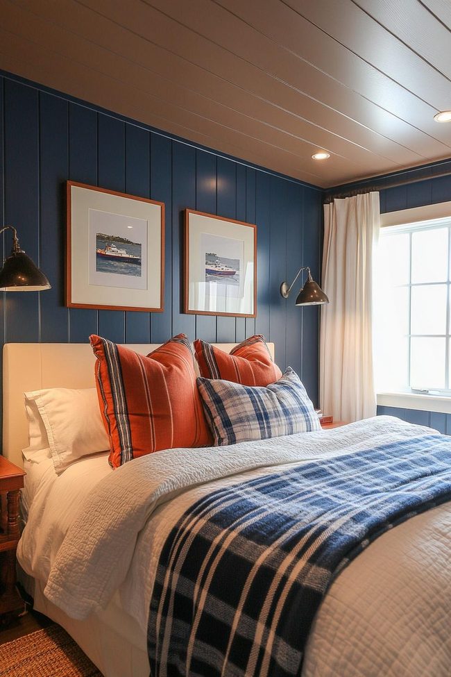 Chambray Blue Nautical Prep Bedroom