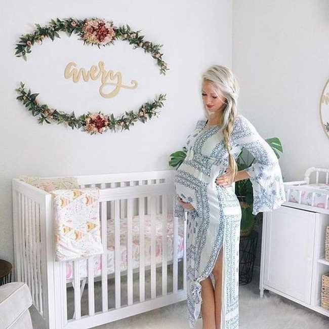 Soft White Nursery, Wooden Name Sign