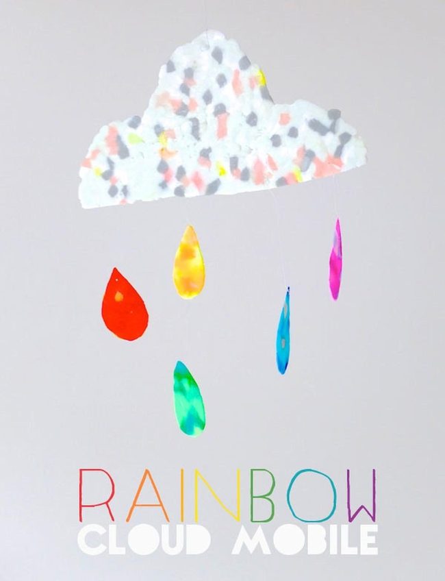 Floating Color Raindrops Mobile