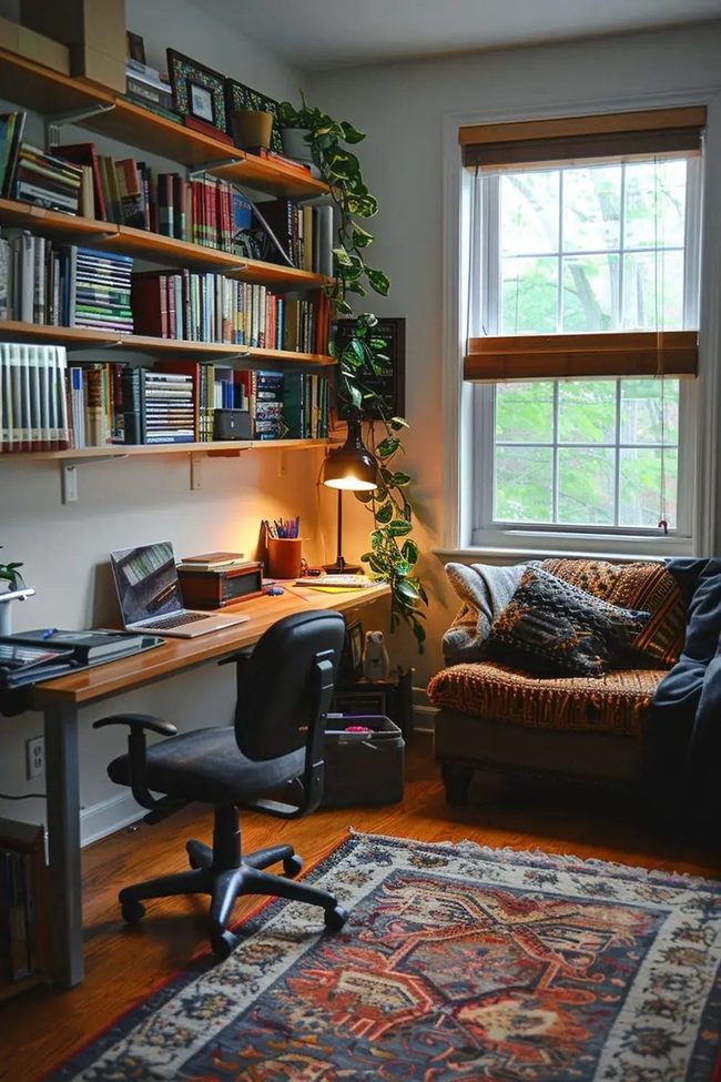 Wood, Plants, And Sunlit Pages