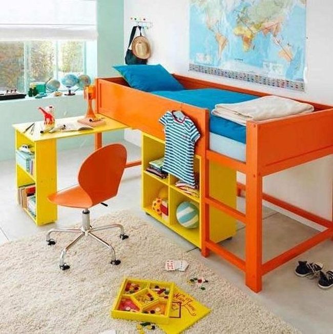 Orange And Yellow Kid'S Learning Nook