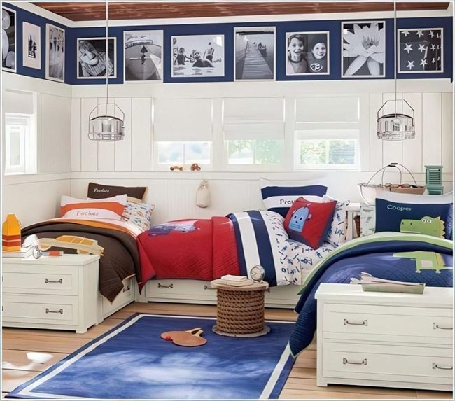 Blue Bedded Kids Retreat