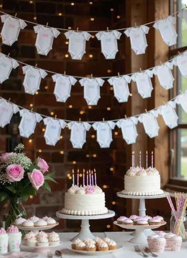 Tiny Onesies Table Border