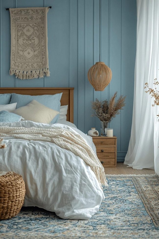Powder Blue Boho Sleep Space Sanctuary