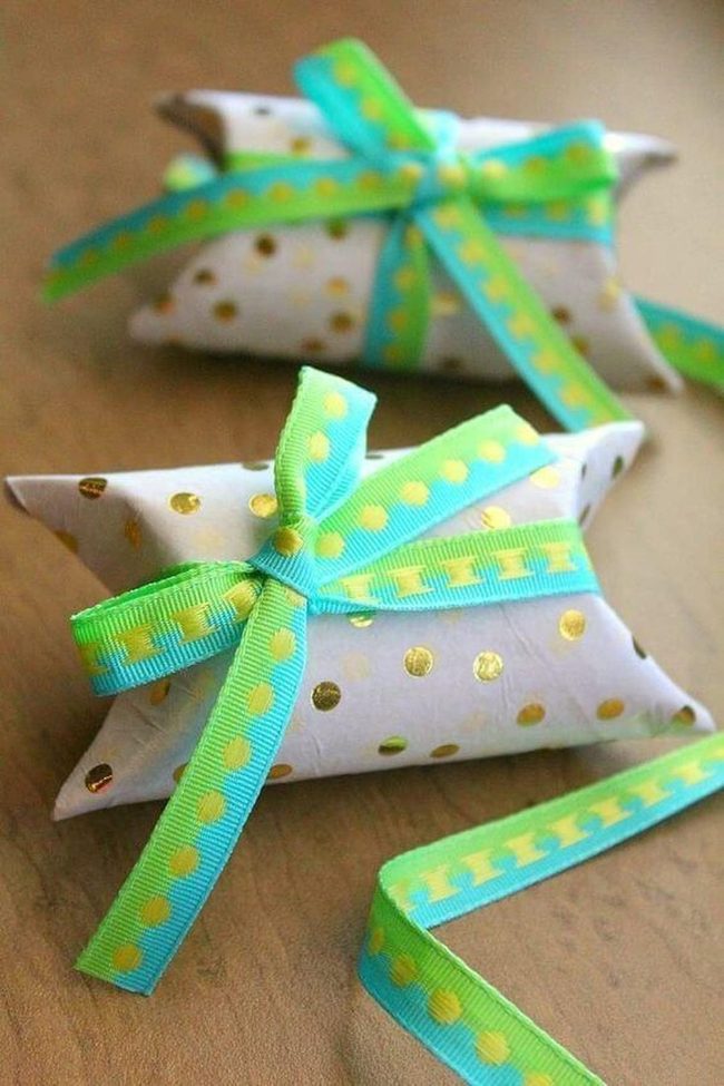 Polka Dot Gift Boxes Green