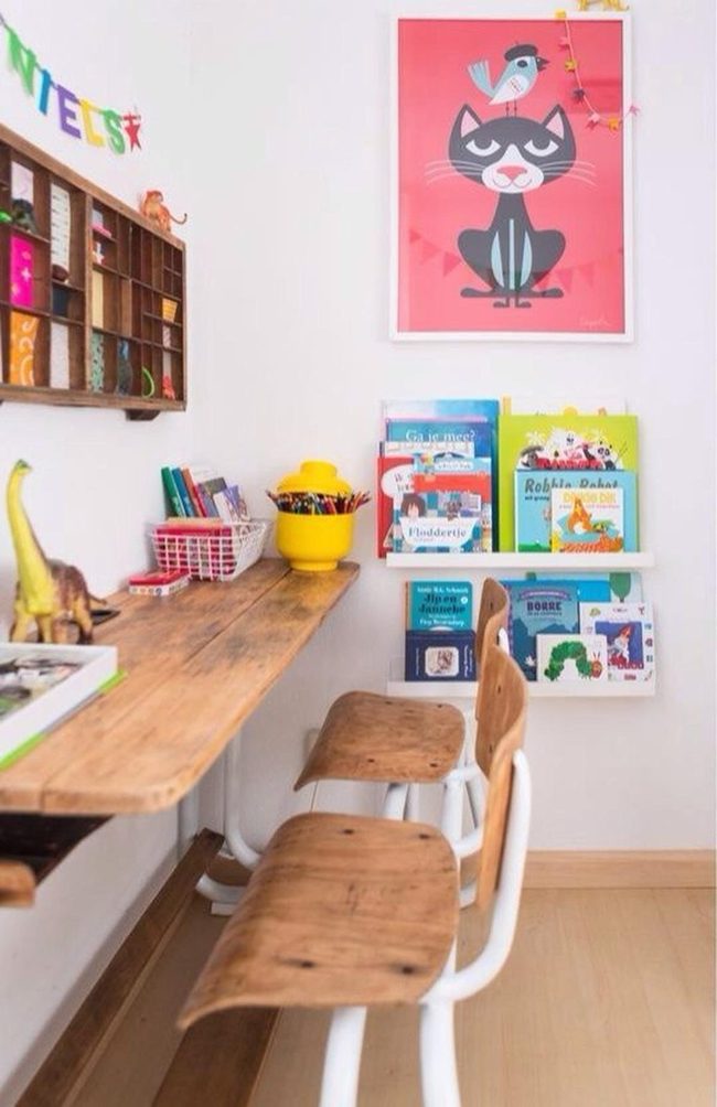 Colorful Books And Playful Cat Art