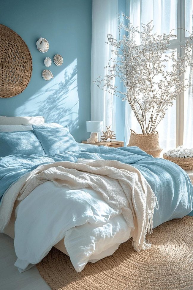 Understated Aqua Boho Sleeping Quarters
