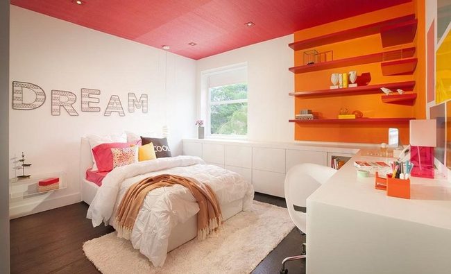 Orange Bedroom Energy Wall
