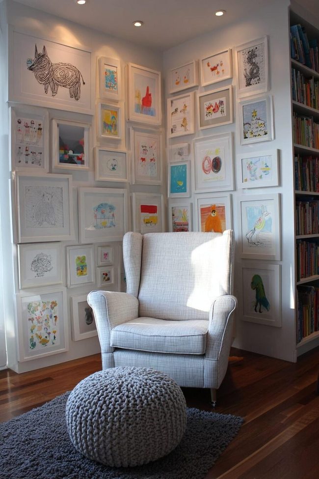 Rotating Child Art Gallery Wall