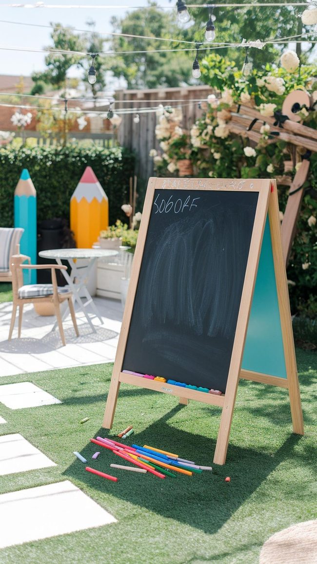 Backyard Chalkboard Play Zone