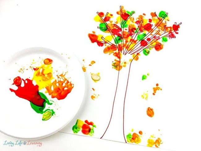 Painted Seeds on Canvas