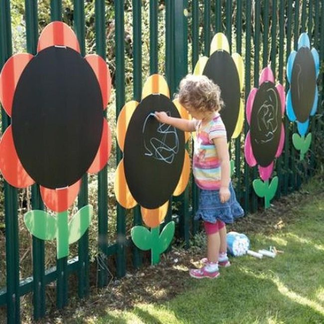 Colorful Flower Chalkboards Garden