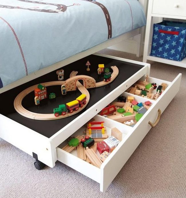 Toy Train Bed With Drawers
