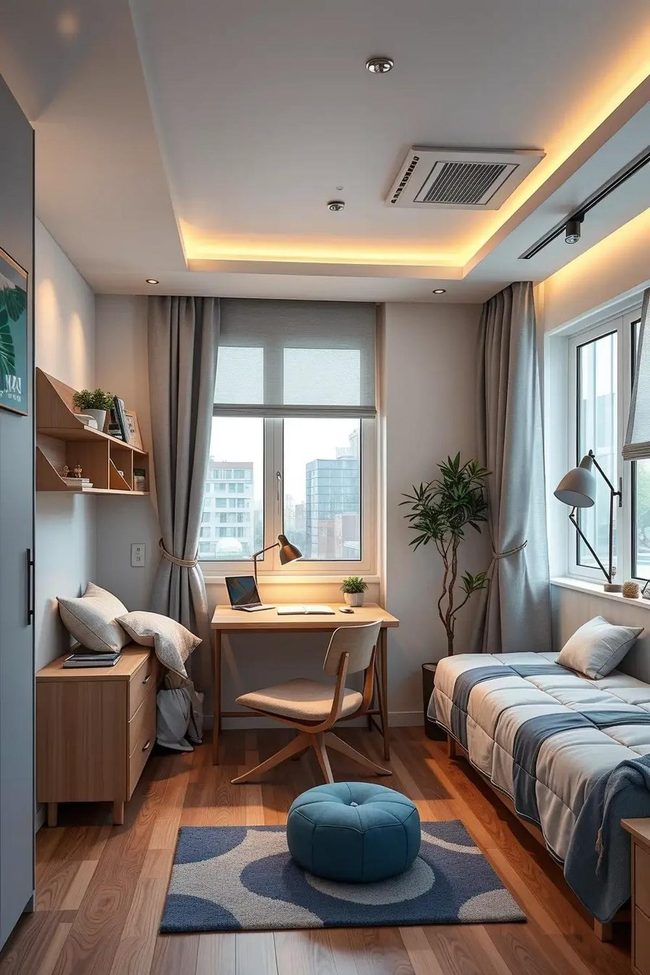 Smart Blue Student Quarters