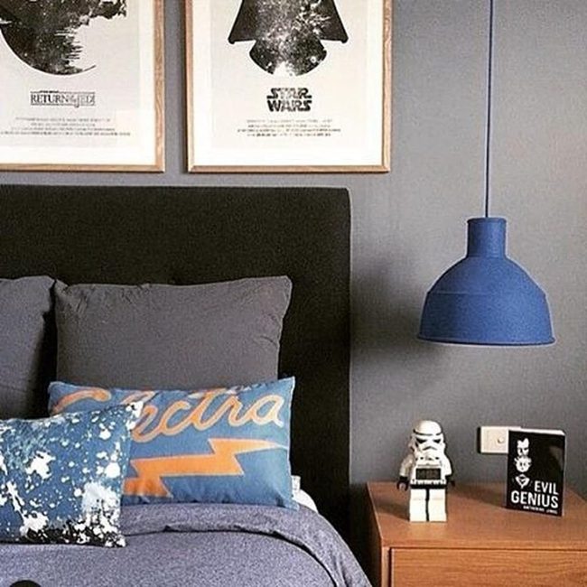 Blue Sci-Fi Bedroom Galaxy