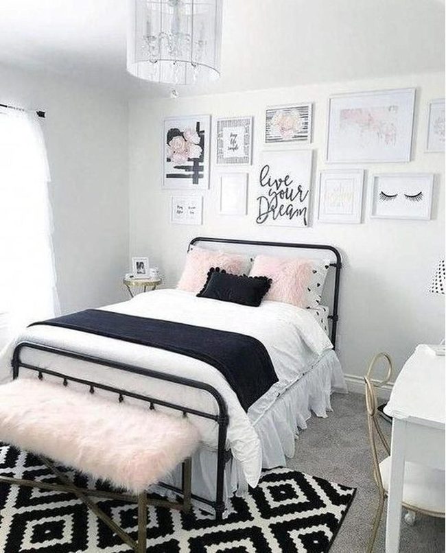 Black Metal Contrast Bedroom