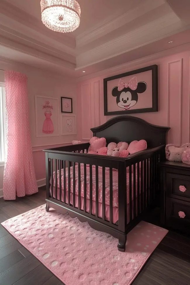Pink Nursery Chandelier Dreams