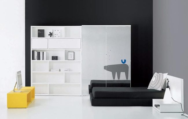 Yellow Stand, Black And White Simplicity