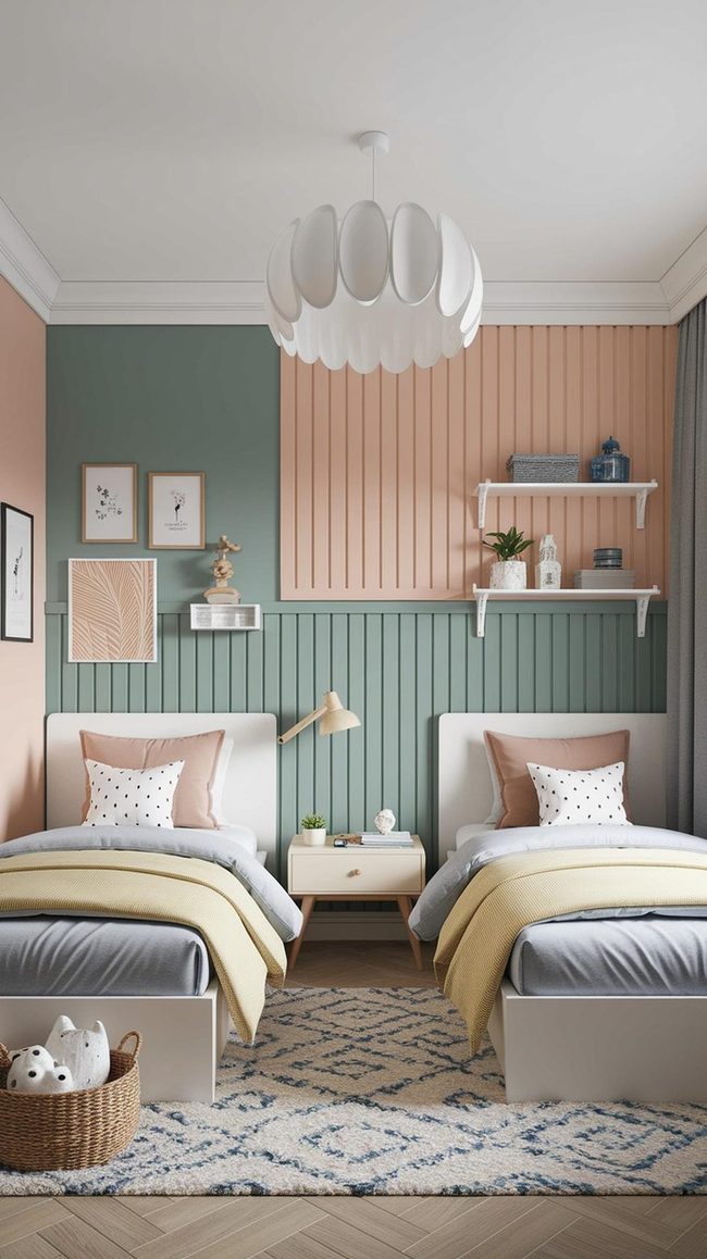 Dual-Zone Kids Bedroom Layout