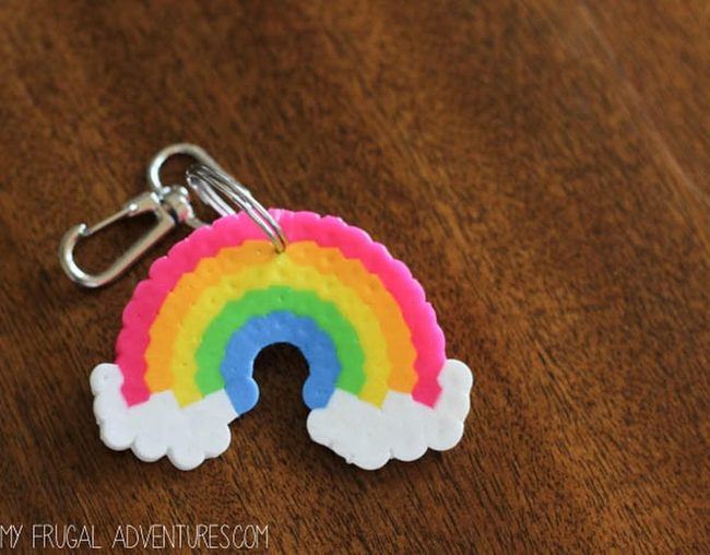 Rainbow Cloud Keychain Burst
