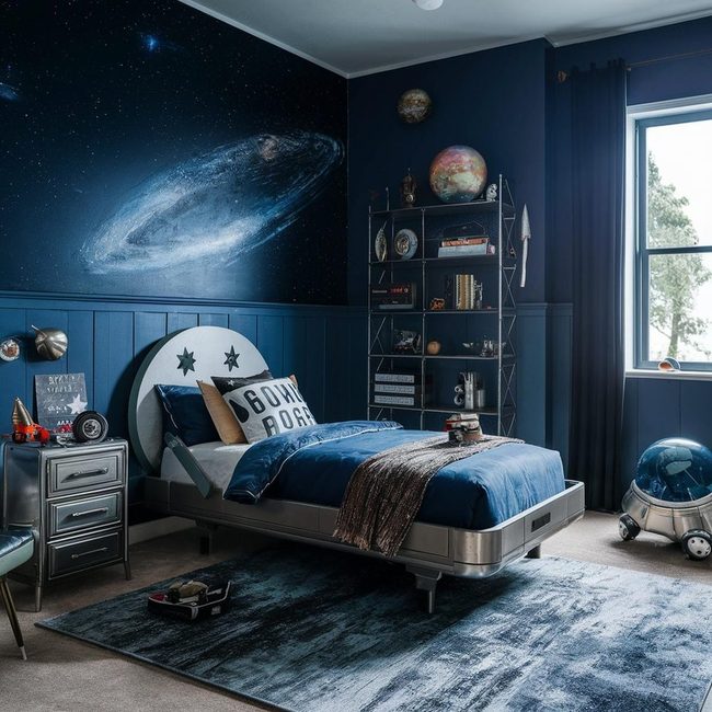 Ceiling Constellations Deep Blue Room