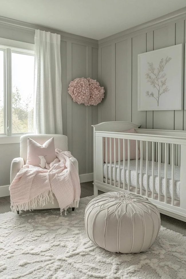 Soft Gray Nursery Light