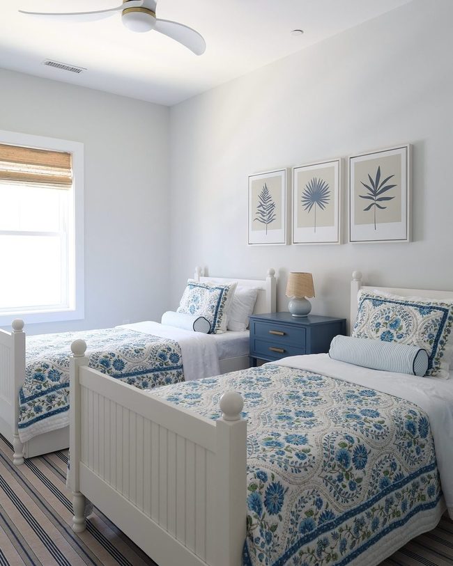 Seaside Blue Twin Bedroom