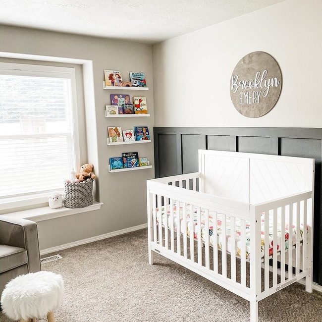 Layered Gray Nursery Walls