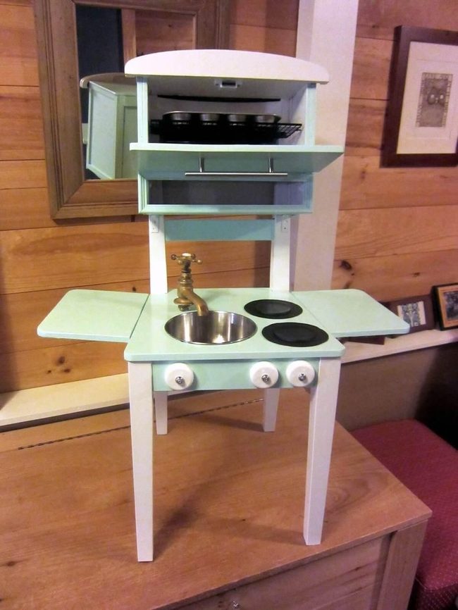 Upcycled Chair Play Kitchen
