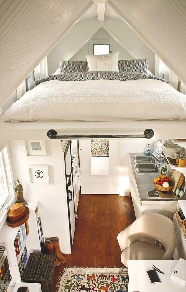 Sunlit Loft With Light Wood Floors