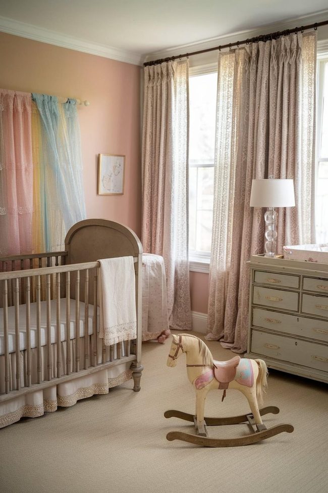 Wooden Beams, Vintage Crystal Light