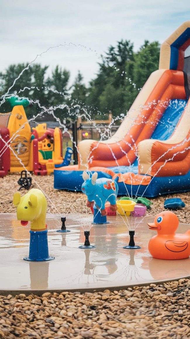 Colorful Splash Pad Paradise