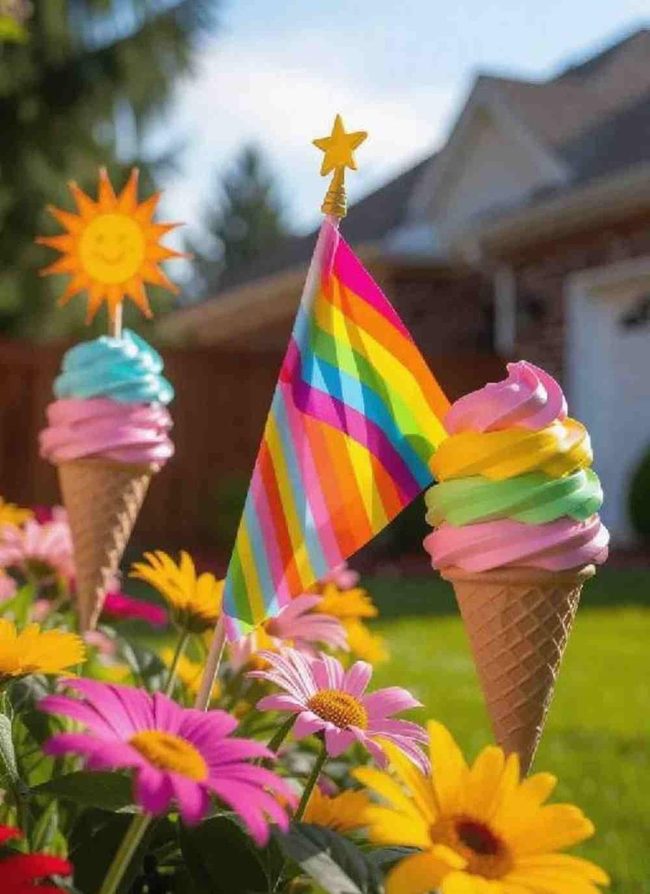 Colorful Yard Flags Instant Joy