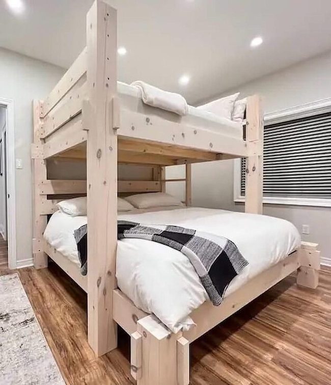 Natural Wood Bunk Bed