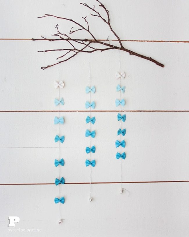 Blue Pasta Bells Wind Chime