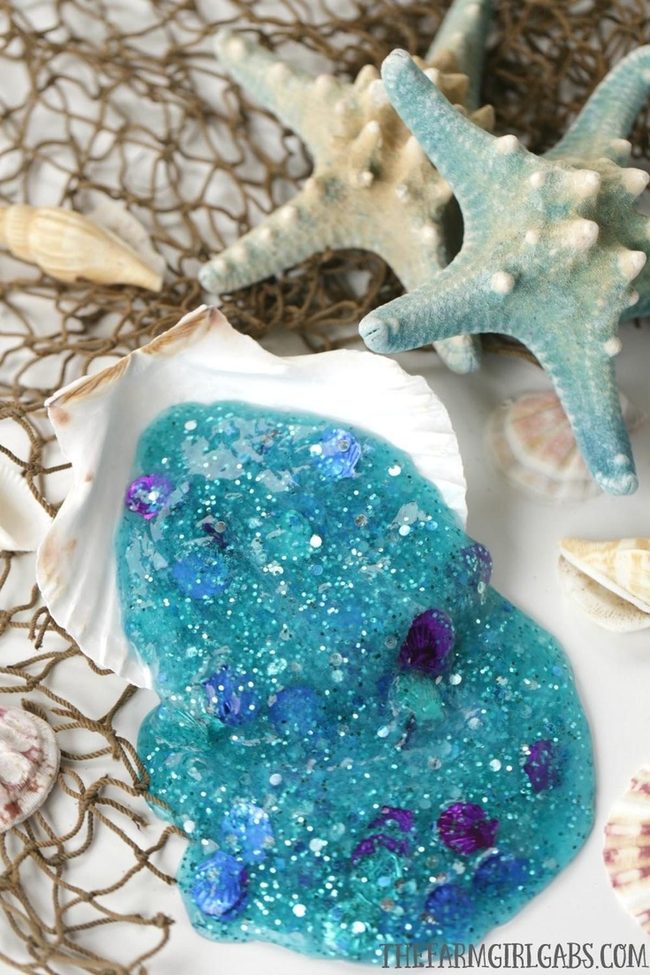 Glittery Blue Slime Seascape
