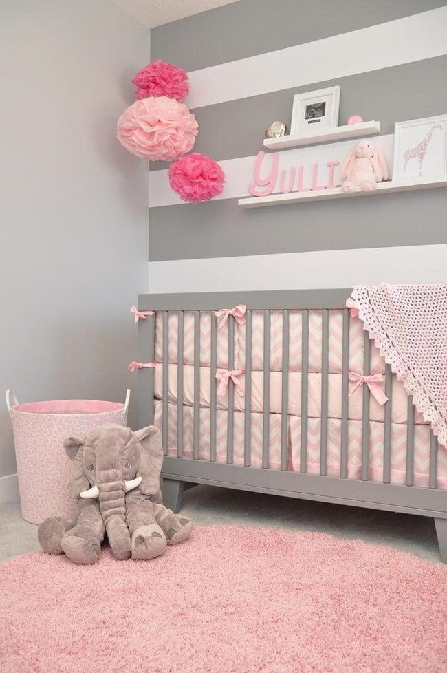 Pink Walls Gray Furnishings