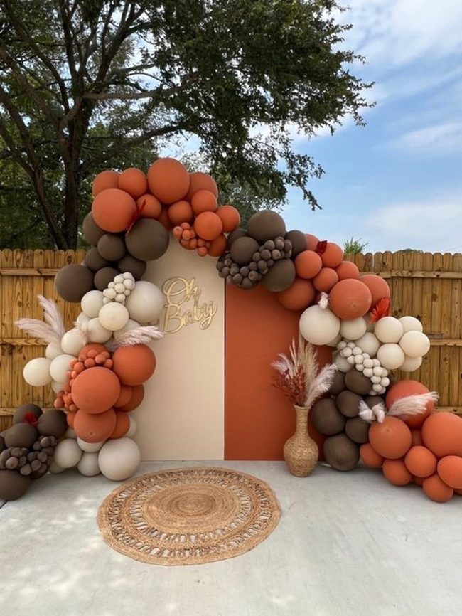 Earthy Balloon Baby Celebration