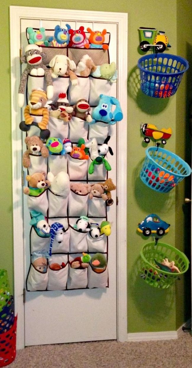 Colorful Stuffed Animals Storage Solution