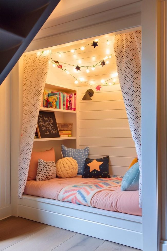 Curtained Nook With Muted Glow
