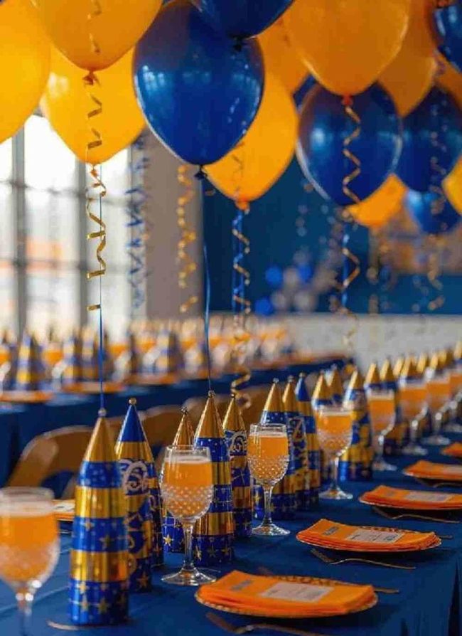 Blue And Gold Speed Celebration