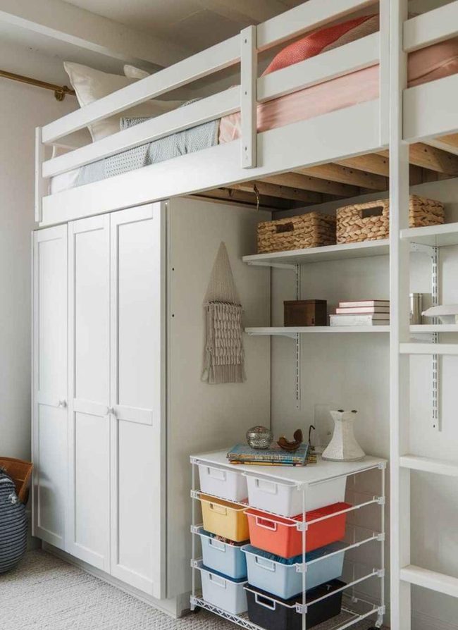 Vertical Utility Under Loft Beds