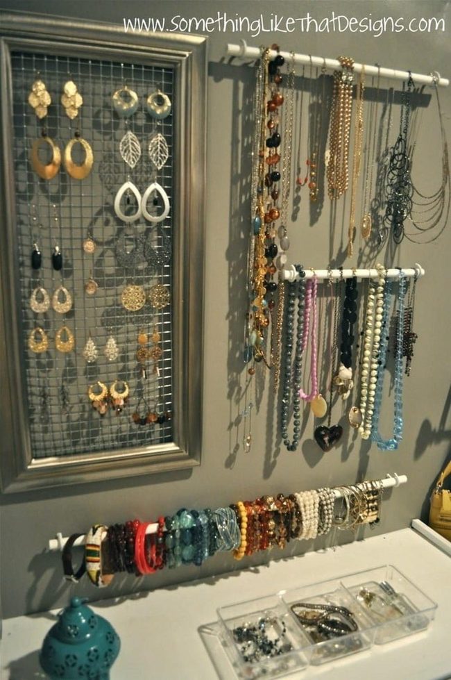 Brushed Silver Jewelry Display