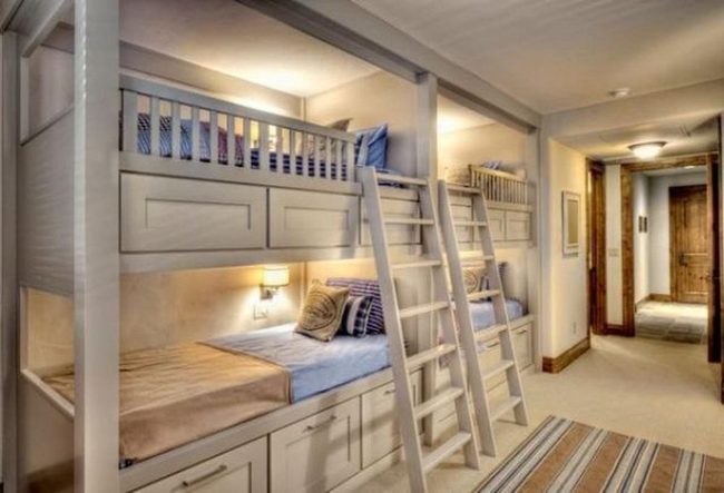 Blonde Wood Bunk Room