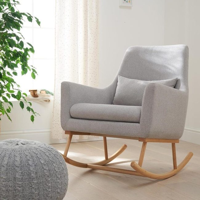 Grey Curved Modern Rocker