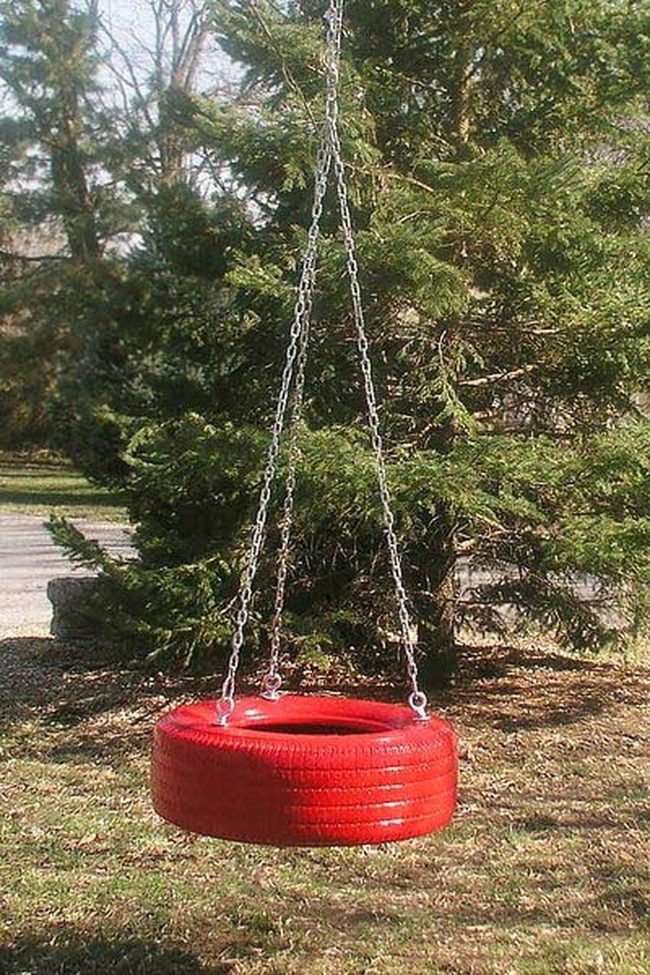 Neon Tire Swing Statement