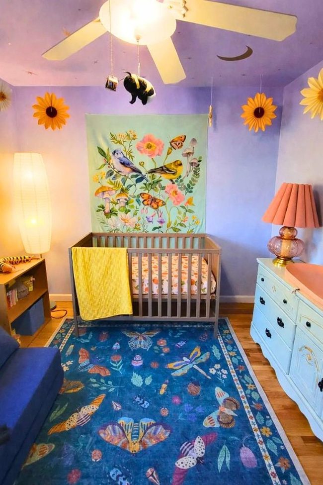 Colorful Nursery With Repurposed Treasures