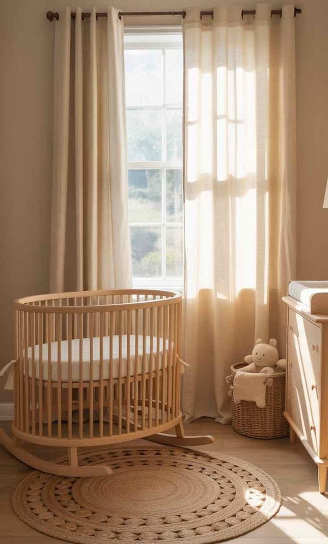 Warm Jute Braided Nursery Rug